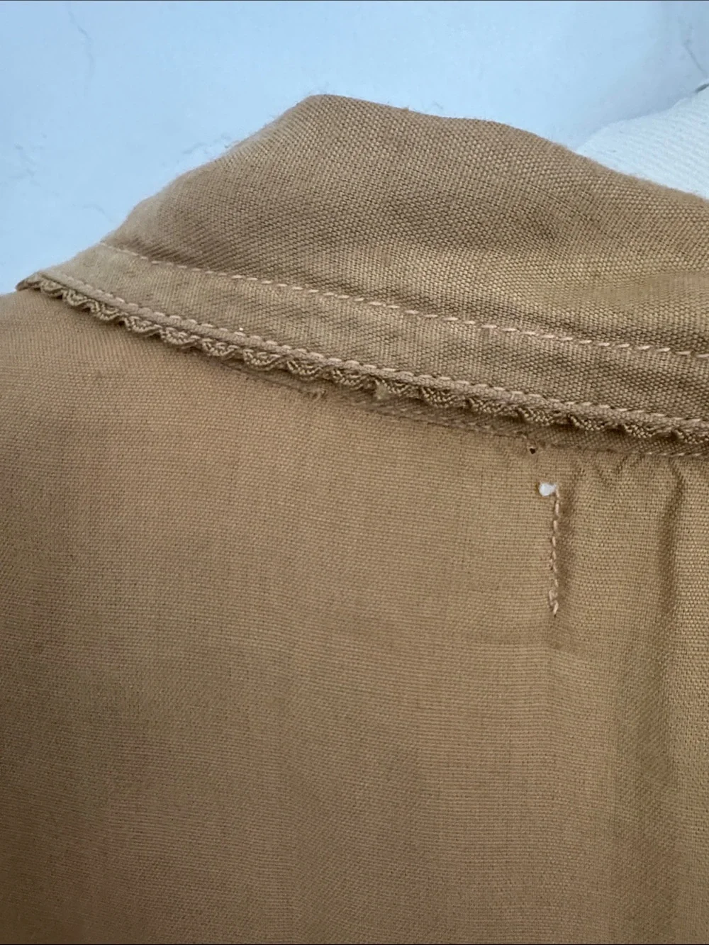 $5 CLOSET CLOSING Vintage 80s 90s Tan Blouse Floral Embroidery Cottagecore Top - Picture 9 of 10